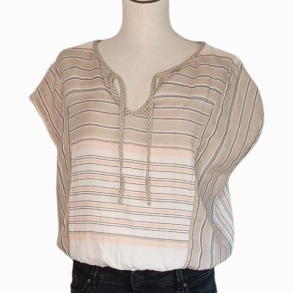 prAna Mistico Top Organic Cotton Relaxed Fit size large